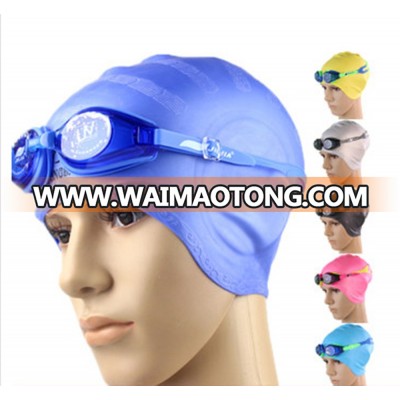 Ear protection flag design your own custom adult funny printing silicone swim cap